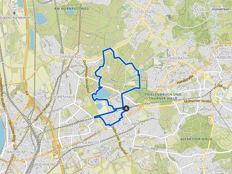 Dellbrücker Heide Höhenfelder See Runde von KölnDellbrück